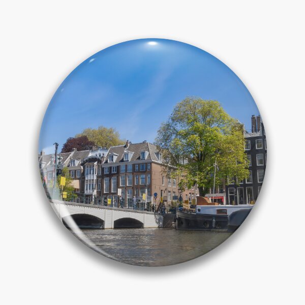 Item preview, Skinny Bridge Over Amsterdam Canal on Sunny Day designed and sold by jrtwynam.