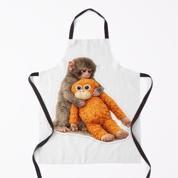 Item preview, Cute Monkey Hugging Plush Toy Sticker | Emotional Animal Art | Punch Monkey Inspired designed and sold by TheAllInStore.