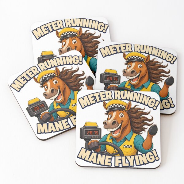 Item preview, Funny Horse Taxi Driver Meter Running Mane Flying designed and sold by Kolibra.