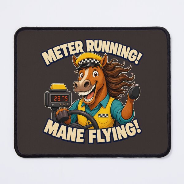 Item preview, Funny Horse Taxi Driver Meter Running Mane Flying designed and sold by Kolibra.