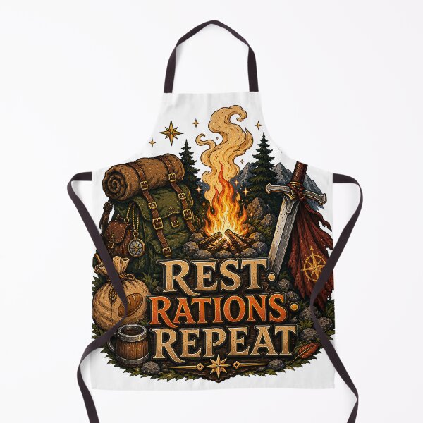 Item preview, Rest Rations Repeat Campfire Tabletop Gaming designed and sold by BartArtPhoto.