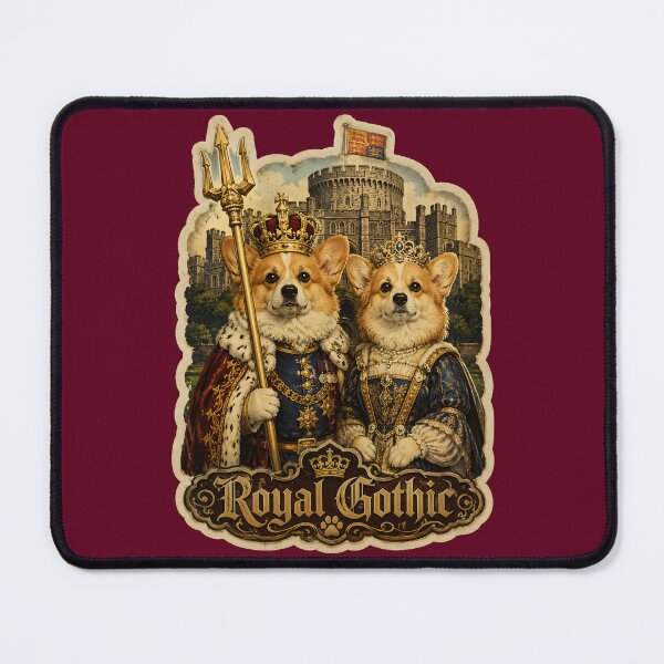 Item preview, Corgi King and Queen Vintage Art designed and sold by radiogalaxy.