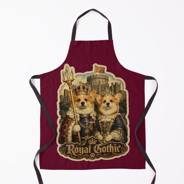 Item preview, Corgi King and Queen Vintage Art designed and sold by radiogalaxy.