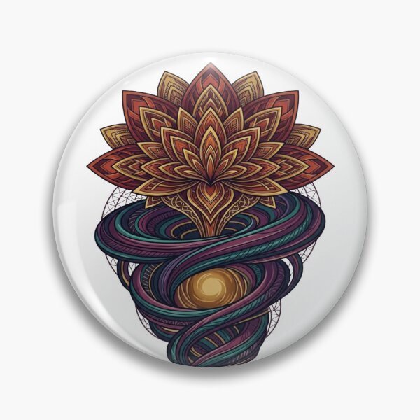 Item preview, Geometric Lotus Vortex - Sacred Geometry Mandala Art designed and sold by Dzblack.