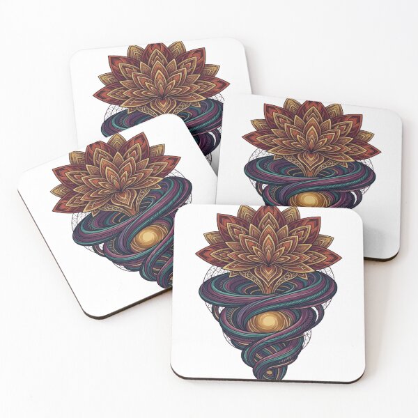 Item preview, Geometric Lotus Vortex - Sacred Geometry Mandala Art designed and sold by Dzblack.