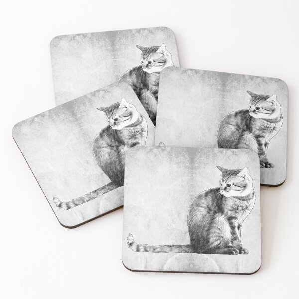 Item preview, Long Tailed Cat Sitting in Profile designed and sold by Ghoul Enterprises.