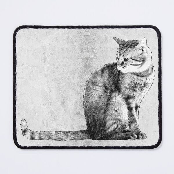 Item preview, Long Tailed Cat Sitting in Profile designed and sold by Ghoul Enterprises.