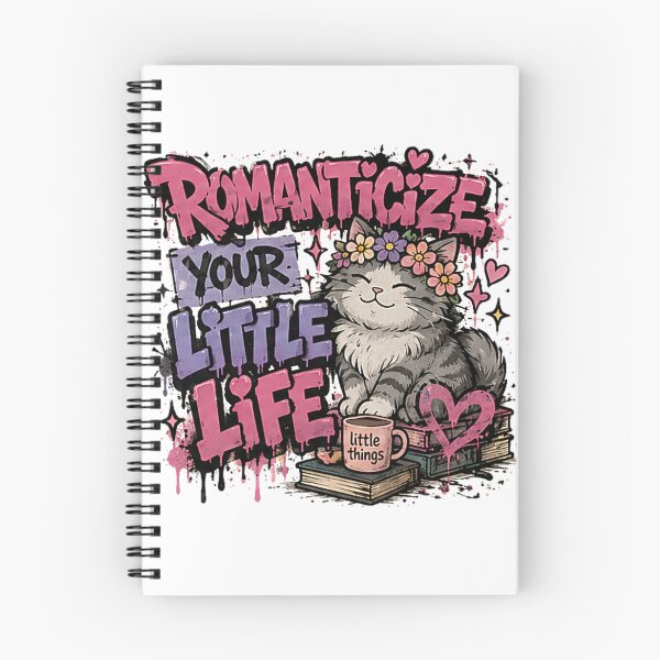 Item preview, Romanticize Your Little Life | Graffiti Cat Cozy Street Art designed and sold by Spark Cottage.