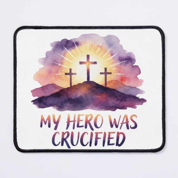 Item preview, My Hero Was Crucified | Christian Faith Minimalist Typography designed and sold by BrokenLabel.