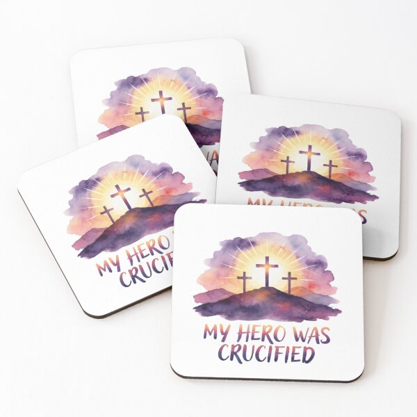 Item preview, My Hero Was Crucified | Christian Faith Minimalist Typography designed and sold by BrokenLabel.