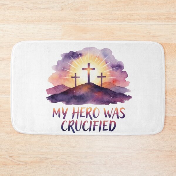 Item preview, My Hero Was Crucified | Christian Faith Minimalist Typography designed and sold by BrokenLabel.