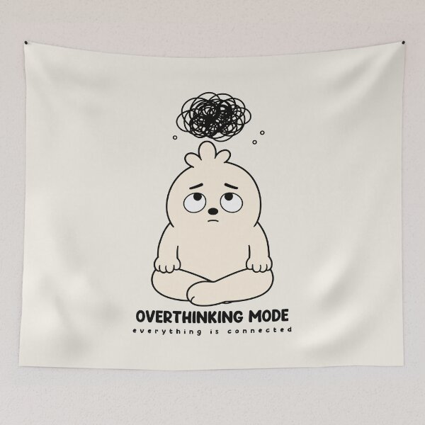 Item preview, Overthinking Mode | Anxiety Humor Meme designed and sold by Zerhof.