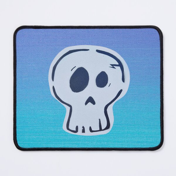 Item preview, Skull with blue background designed and sold by SombreroDoodles.