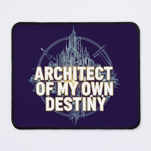Item preview, Architect Of My Own Destiny Geometric City Blueprint Typography designed and sold by Exquisite Design Studio „Paculówka”.