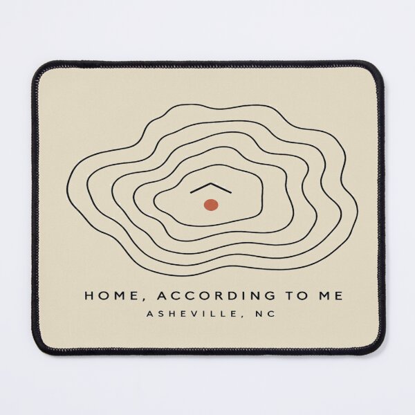 Item preview, Asheville NC Topographic Home Shirt for Locals and Newcomers designed and sold by POD DYNASTY | Original Print On Demand T-Shirt Graphics.