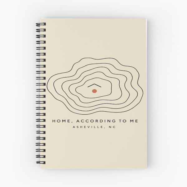 Item preview, Asheville NC Topographic Home Shirt for Locals and Newcomers designed and sold by POD DYNASTY | Original Print On Demand T-Shirt Graphics.