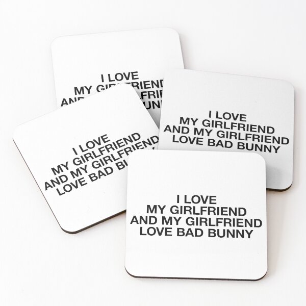 Item preview, I love my girlfriend and my girlfriend love bad bunny designed and sold by BeBoldOrBeBold.