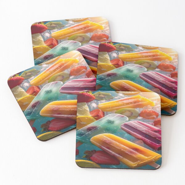 Item preview, A Summer of Frozen Fun in Explosive Colors, Fruity Water Popsicles & Ice Cubes - Multicolored Popsicles with Fresh Fruit designed and sold by RAYBIL.