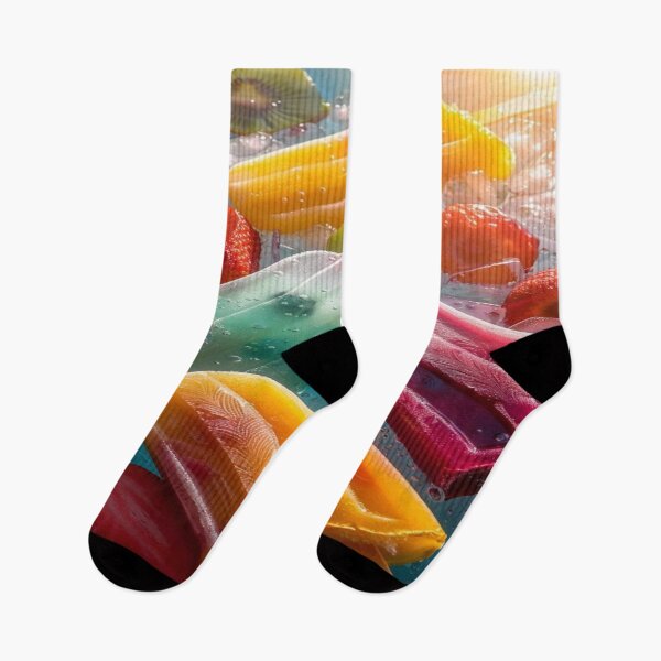 Item preview, A Summer of Frozen Fun in Explosive Colors, Fruity Water Popsicles & Ice Cubes - Multicolored Popsicles with Fresh Fruit designed and sold by RAYBIL.