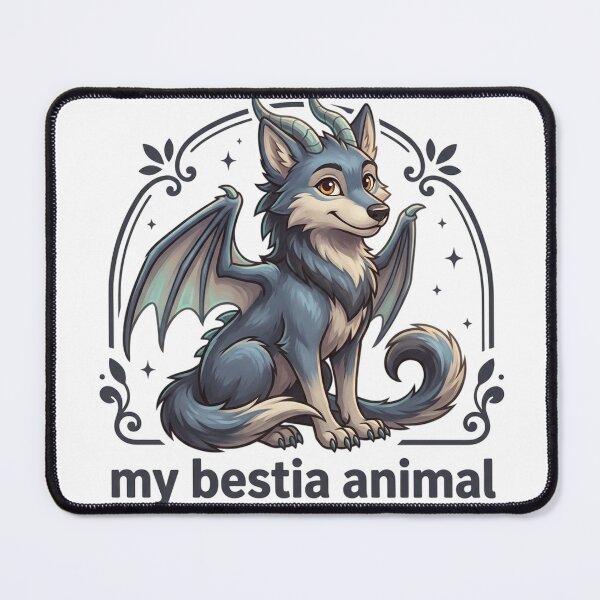 Item preview, My Bestia Animal — Winged Wolf Fantasy Creature Design designed and sold by JolususaStore.