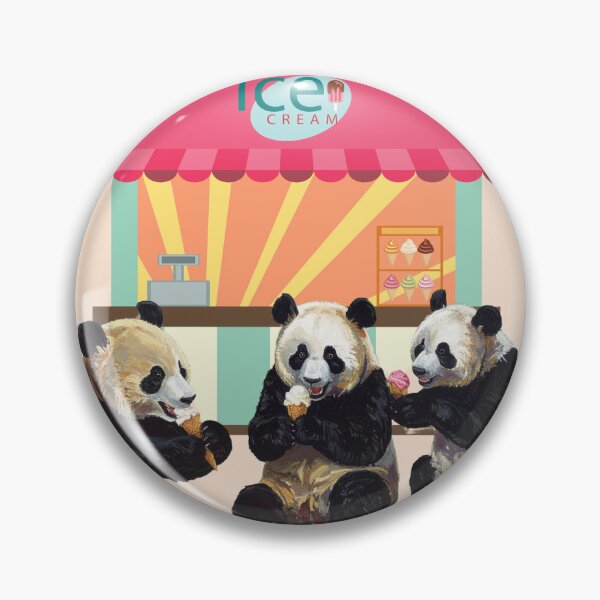 Item preview, Panda Ice Cream Retro Sunset designed and sold by Tanya Zevallos.