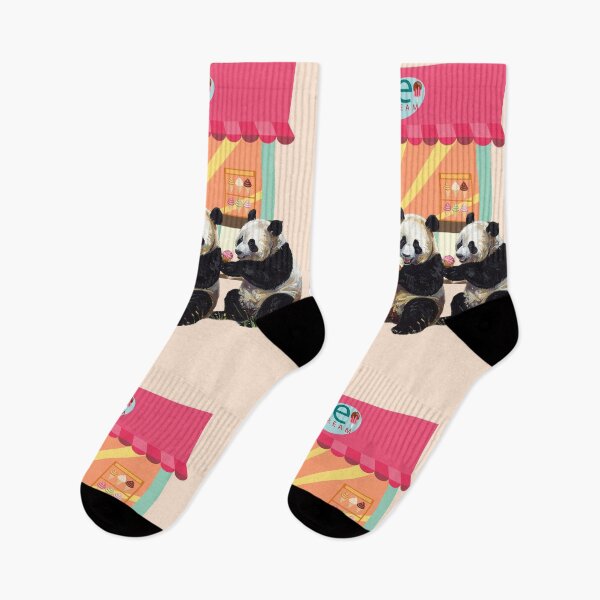 Item preview, Panda Ice Cream Retro Sunset designed and sold by Tanya Zevallos.