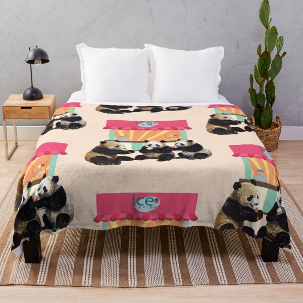 Item preview, Panda Ice Cream Retro Sunset designed and sold by Tanya Zevallos.
