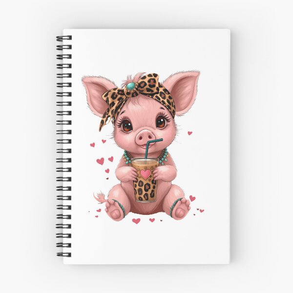 Item preview, Cute Leopard Piglet Coffee Turquoise Art designed and sold by Oddifys.