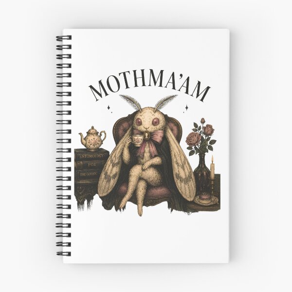 Item preview, Mothma'am — Vintage Gothic Mothman Tea Party & Dark Academia Cryptid designed and sold by BumbleBloom7.
