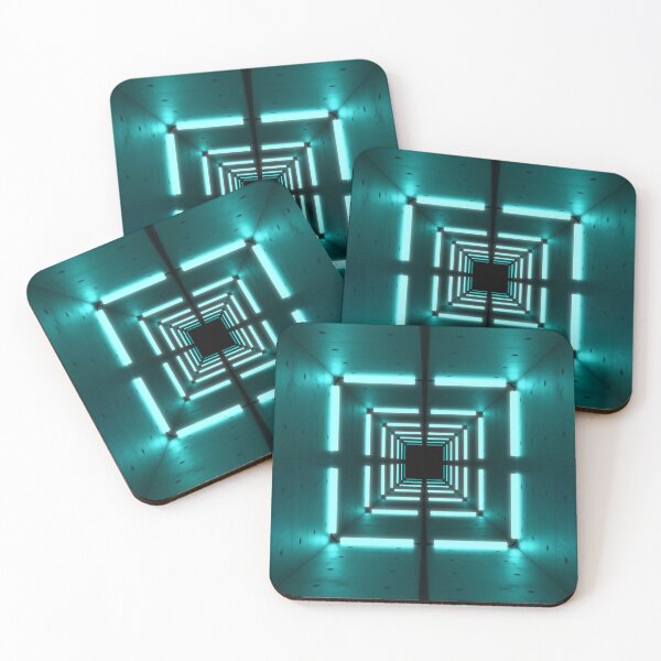 Item preview, Square Tunnel & Cyan Neon Lights designed and sold by Electric Shock!! Design.