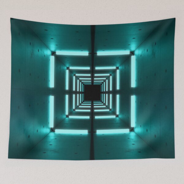 Item preview, Square Tunnel & Cyan Neon Lights designed and sold by Electric Shock!! Design.