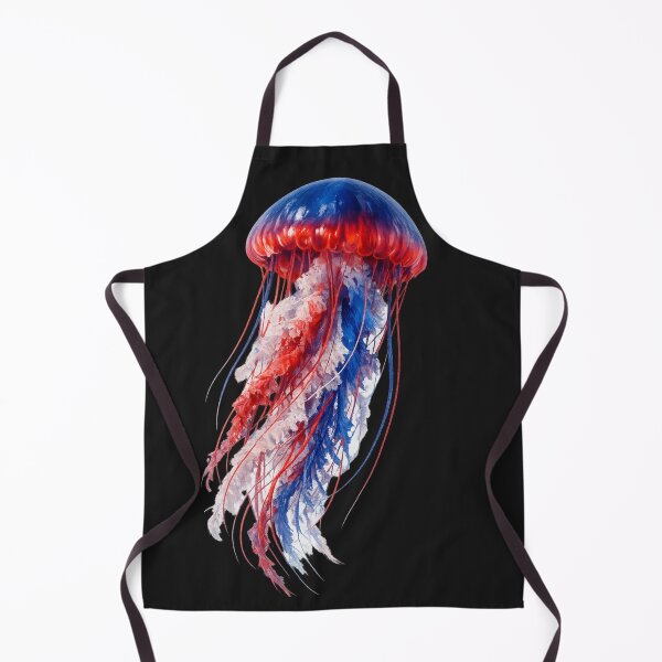 Item preview, Colorful Red White and Blue Jellyfish designed and sold by shorethings.