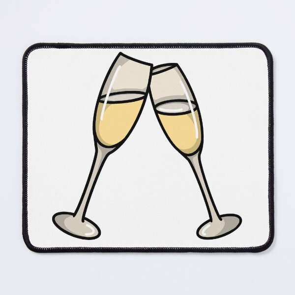Item preview, Champagne Glasses Sticker | Postcards from Paris designed and sold by PinkPeelUK.