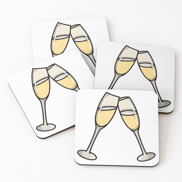 Item preview, Champagne Glasses Sticker | Postcards from Paris designed and sold by PinkPeelUK.