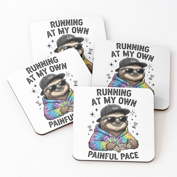 Item preview, Running At My Own Painful Pace Funny Sloth Shirt designed and sold by yanderedev.