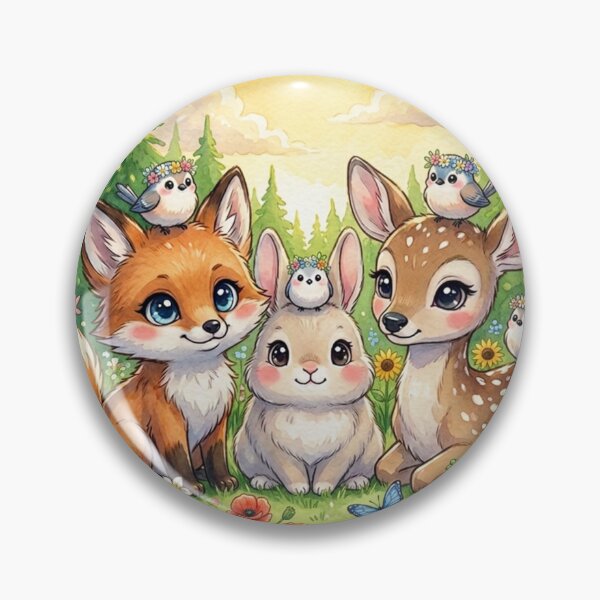 Item preview, Cute Woodland Friends – Fox, Bunny & Deer Fantasy Forest Illustration | Kawaii Nature Animal Art designed and sold by DervoTeck2767.