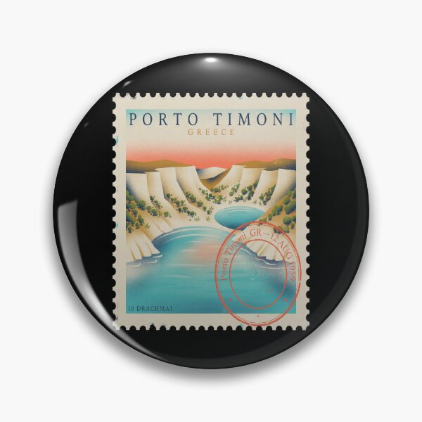 Item preview, Porto Timoni Corfu Double Cove Cliff Stamp Sticker designed and sold by stickercuffs.