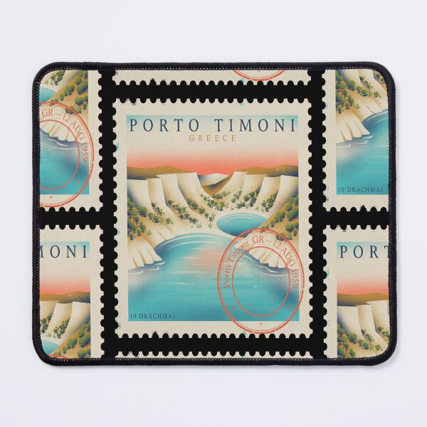 Item preview, Porto Timoni Corfu Double Cove Cliff Stamp Sticker designed and sold by stickercuffs.