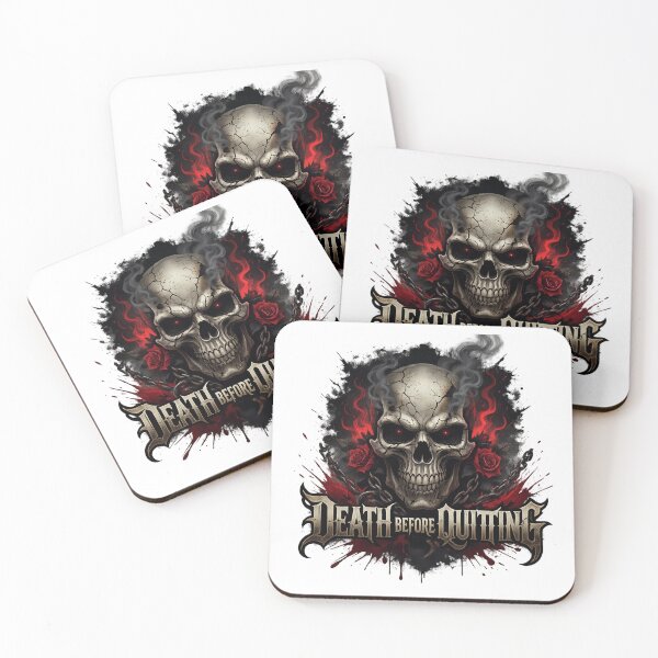 Item preview, Death Before Quitting Skull Design designed and sold by Epic TV USA.