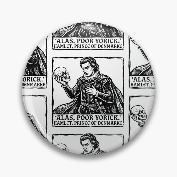 Item preview, Alas Poor Yorick Skull - Vintage Shakespeare Literary Art designed and sold by t-shirt studio.