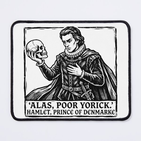 Item preview, Alas Poor Yorick Skull - Vintage Shakespeare Literary Art designed and sold by t-shirt studio.