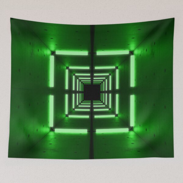 Item preview, Square Tunnel & Green Neon Lights designed and sold by Electric Shock!! Design.