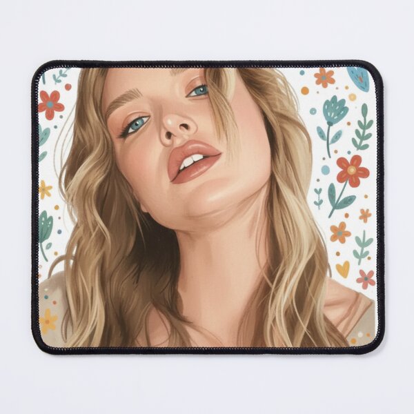 Item preview, Cute Floral Girl Portrait – Whimsical Mountain Meadow Wall Art designed and sold by Elite Wall Art.