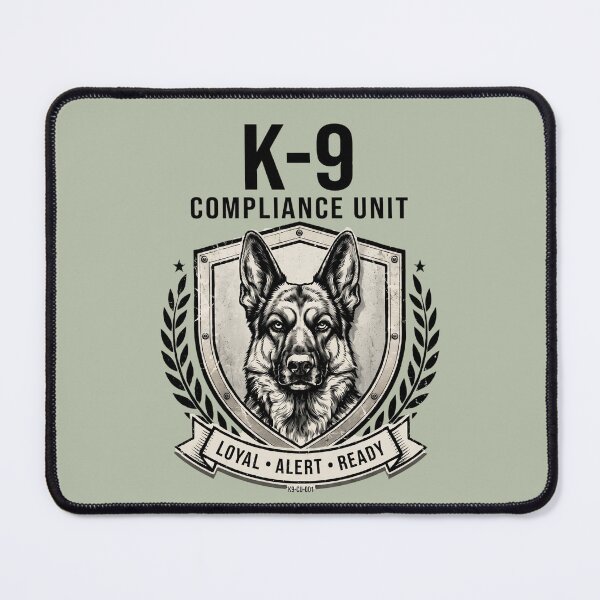 Item preview, K-9 Compliance Unit – Funny Compliance Officer Dog Shirt for Auditors & Risk Managers designed and sold by Softbear Atelier.