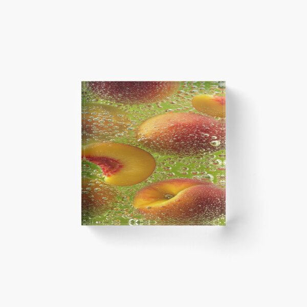 Item preview, The Sparkling Freshness Explosion, Sparkling Peaches & Effervescent Green Bath - Fresh and Summery Macro Art designed and sold by RAYBIL.