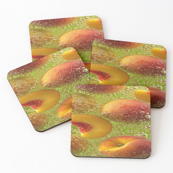 Item preview, The Sparkling Freshness Explosion, Sparkling Peaches & Effervescent Green Bath - Fresh and Summery Macro Art designed and sold by RAYBIL.