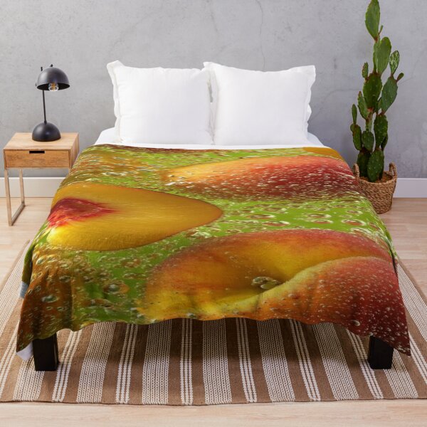 Item preview, The Sparkling Freshness Explosion, Sparkling Peaches & Effervescent Green Bath - Fresh and Summery Macro Art designed and sold by RAYBIL.