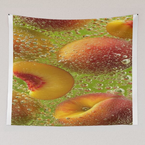 Item preview, The Sparkling Freshness Explosion, Sparkling Peaches & Effervescent Green Bath - Fresh and Summery Macro Art designed and sold by RAYBIL.