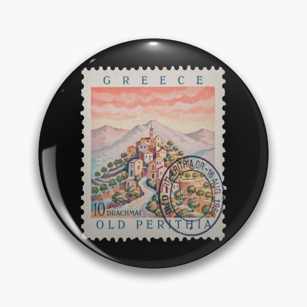 Item preview, Old Perithia Corfu Stone Village Ridge Stamp Sticker designed and sold by stickercuffs.