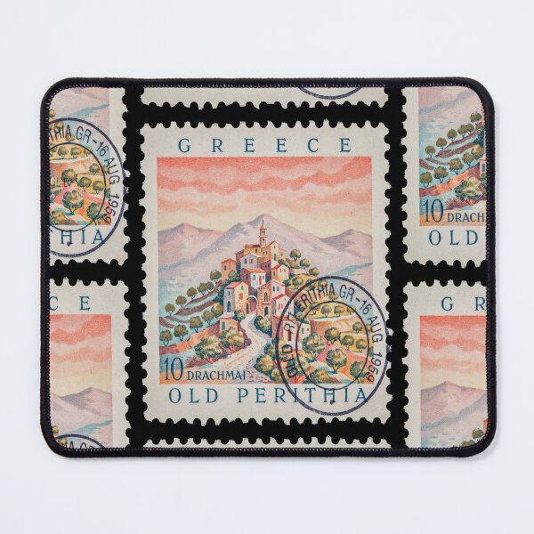Item preview, Old Perithia Corfu Stone Village Ridge Stamp Sticker designed and sold by stickercuffs.